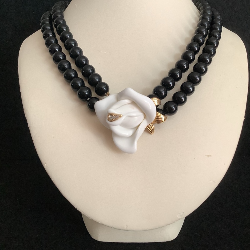 Vintage Kenneth Jay Lane For Avon Midnight Rose N… - image 3